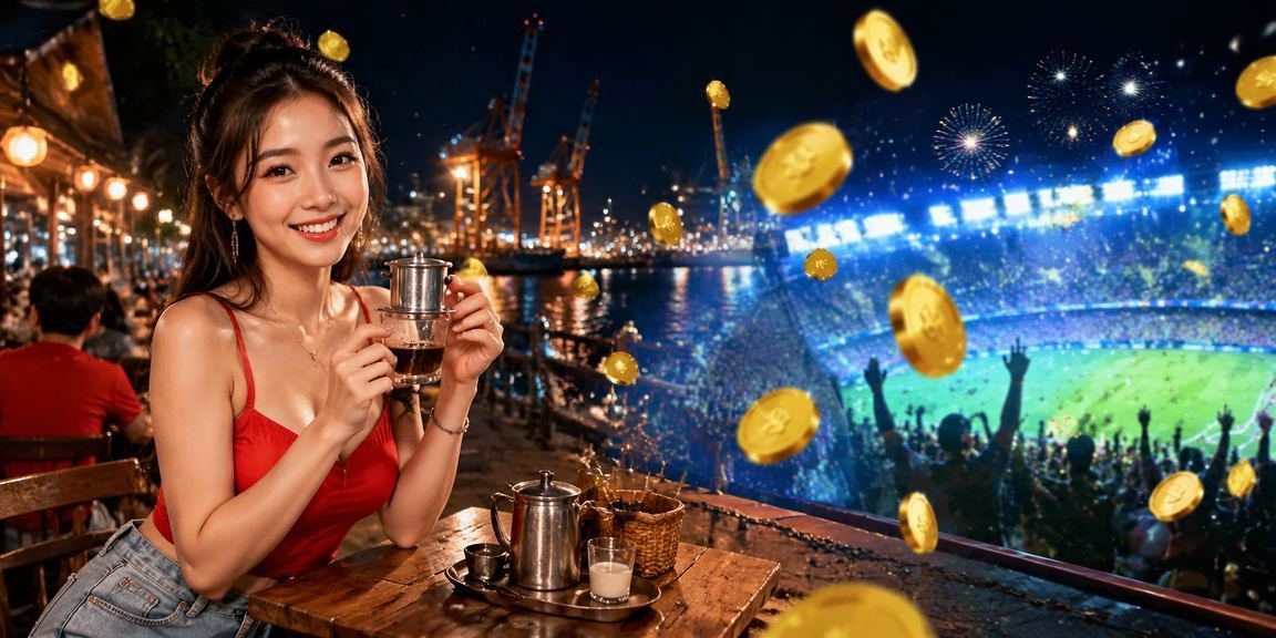 Người chơi tại Hải Phòng vừa uống cà phê vừa xem kết quả jackpot trên điện thoại